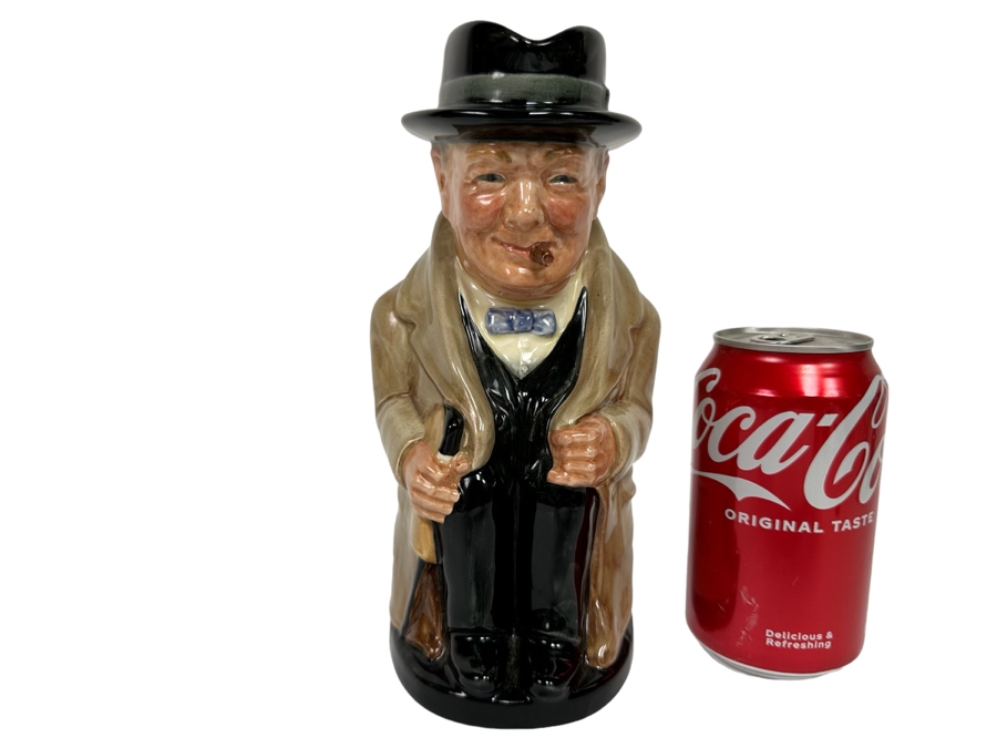 Vintage Royal Doulton Winston Churchill Toby Jug Signed By Michael Doulton 9H [Photo 2]