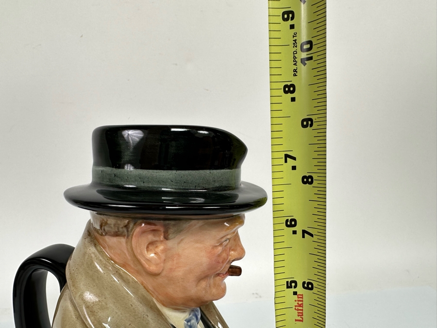Vintage Royal Doulton Winston Churchill Toby Jug Signed By Michael Doulton 9H [Photo 14]