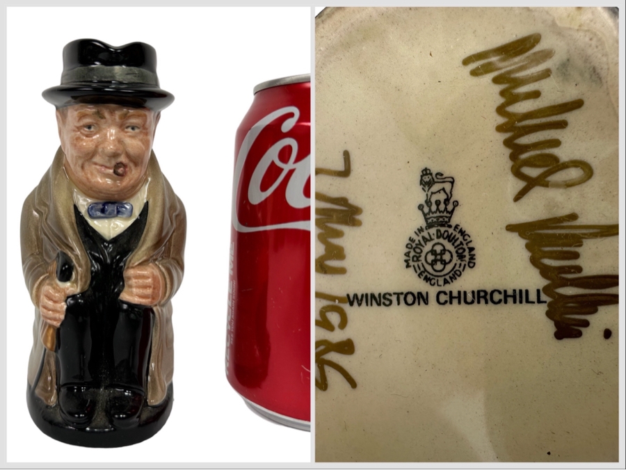 Vintage Royal Doulton Winston Churchill Toby Jug Small Signed By Michael Doulton 5.5H [Photo 1]
