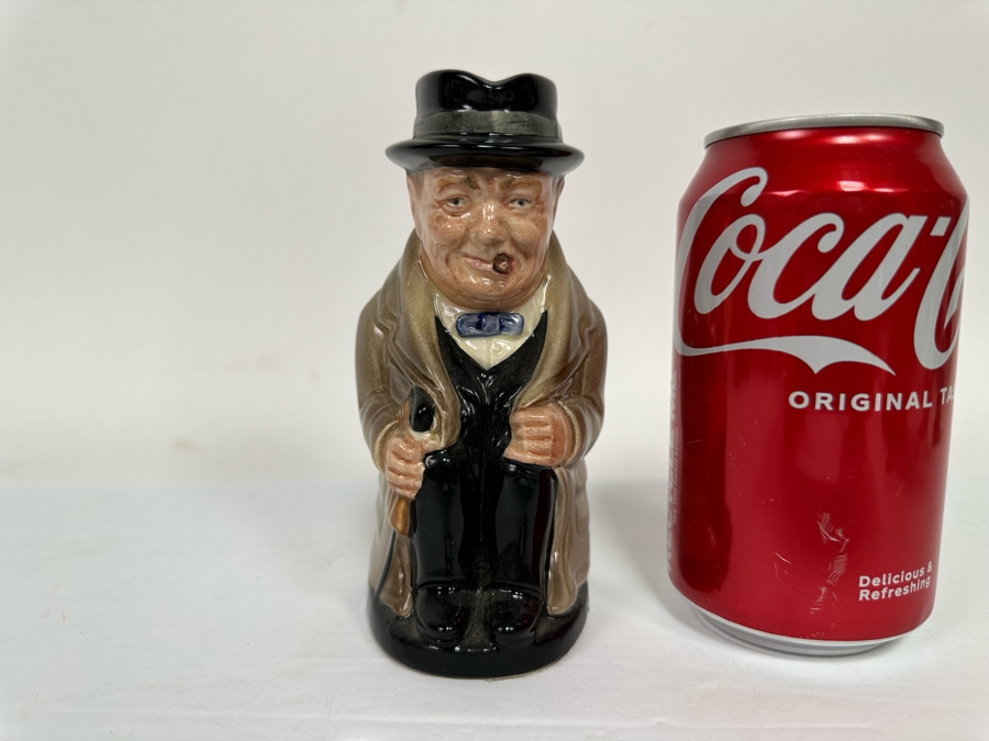Vintage Royal Doulton Winston Churchill Toby Jug Small Signed By Michael Doulton 5.5H [Photo 5]