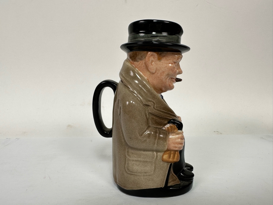 Vintage Royal Doulton Winston Churchill Toby Jug Small Signed By Michael Doulton 5.5H [Photo 6]