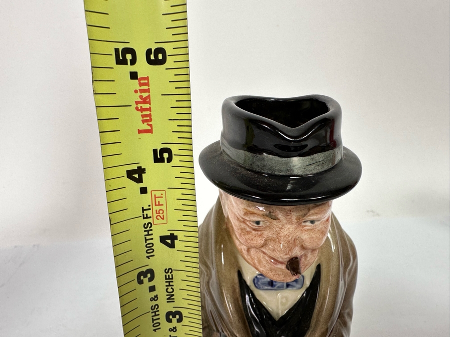 Vintage Royal Doulton Winston Churchill Toby Jug Small Signed By Michael Doulton 5.5H [Photo 11]