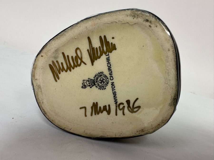 Vintage Royal Doulton Winston Churchill Toby Jug Small Signed By Michael Doulton 5.5H [Photo 9]