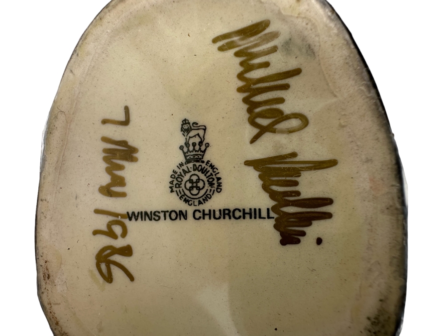 Vintage Royal Doulton Winston Churchill Toby Jug Small Signed By Michael Doulton 5.5H [Photo 3]