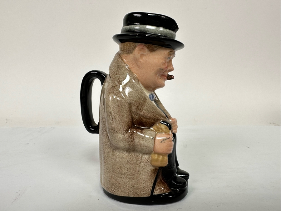 Vintage Royal Doulton Winston Churchill Toby Jug Mini Signed By Michael Doulton 4H [Photo 6]