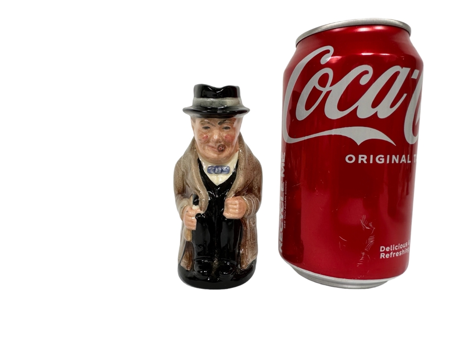 Vintage Royal Doulton Winston Churchill Toby Jug Mini Signed By Michael Doulton 4H [Photo 2]
