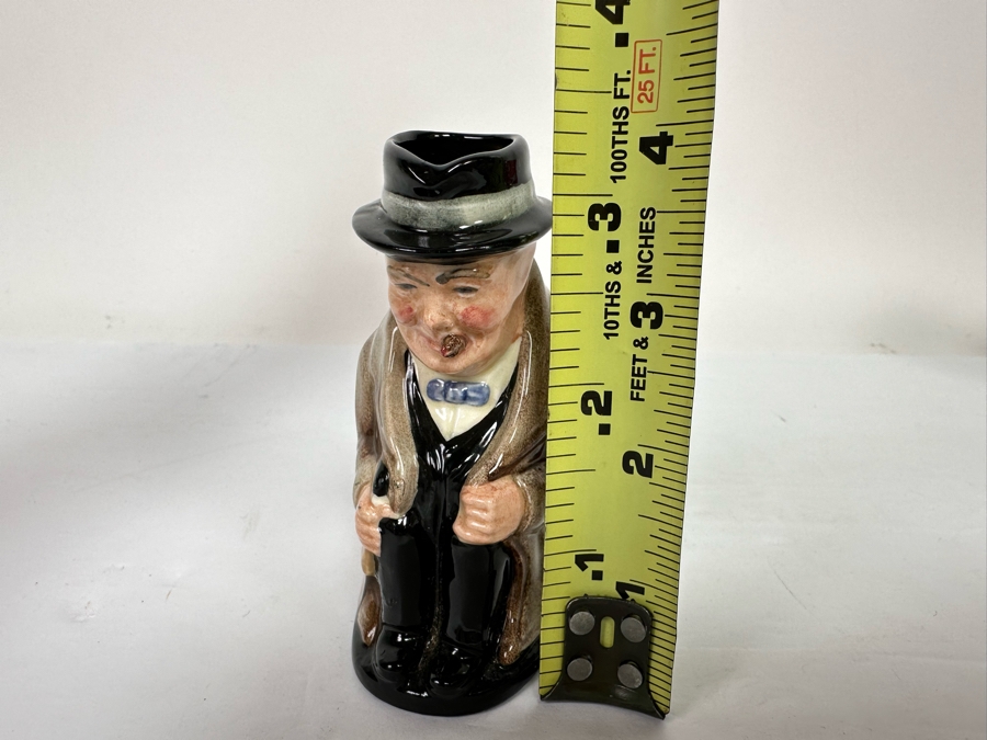 Vintage Royal Doulton Winston Churchill Toby Jug Mini Signed By Michael Doulton 4H [Photo 11]