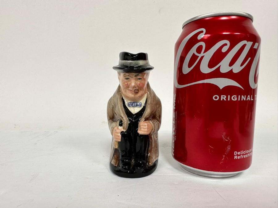 Vintage Royal Doulton Winston Churchill Toby Jug Mini Signed By Michael Doulton 4H [Photo 4]