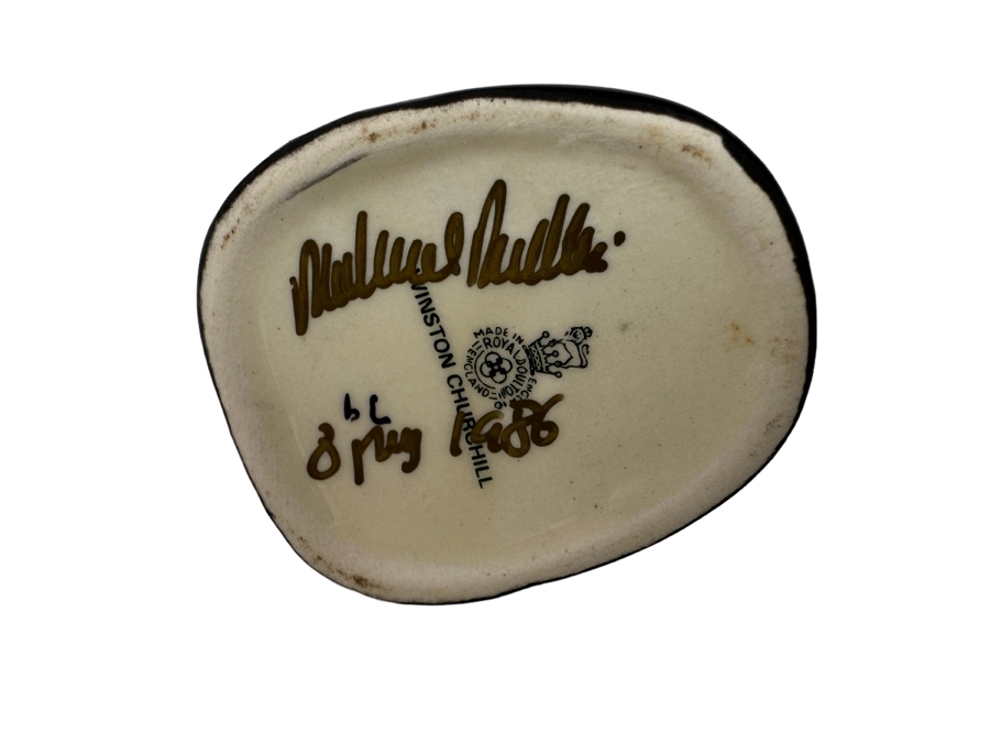 Vintage Royal Doulton Winston Churchill Toby Jug Mini Signed By Michael Doulton 4H [Photo 3]