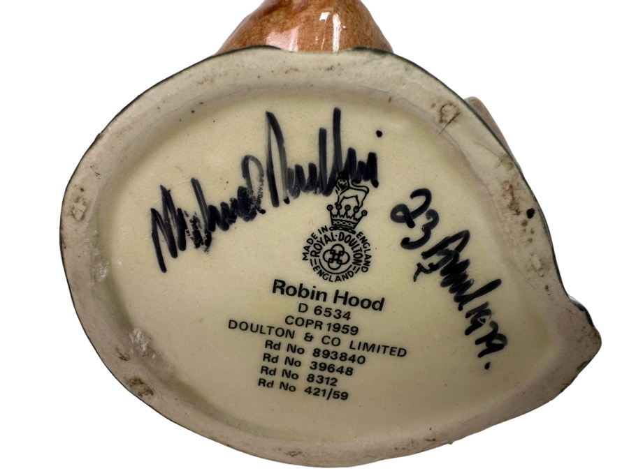 Vintage Royal Doulton Robin Hood Character Jug D6534 Signed By Michael Doulton 4H [Photo 3]
