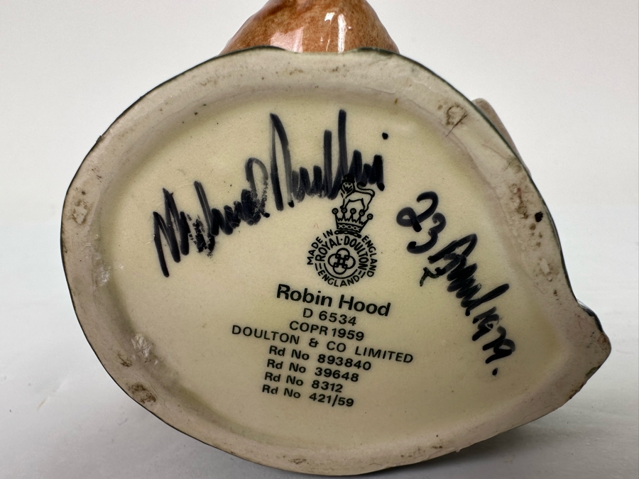 Vintage Royal Doulton Robin Hood Character Jug D6534 Signed By Michael Doulton 4H [Photo 9]