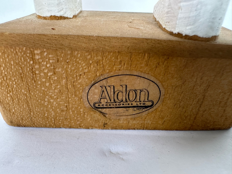 Carved Wooden Male Tennis Player Figurine By Aldon Accessories Ltd 12H [Photo 7]