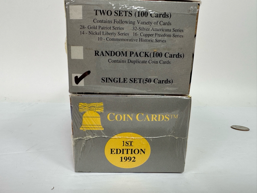 Pair Of Premiere Edition Collectible Trading Cards Sets - One Set Is Sealed 1992 1st Issue Each Box Is Single Set With 50 Cards [Photo 10]