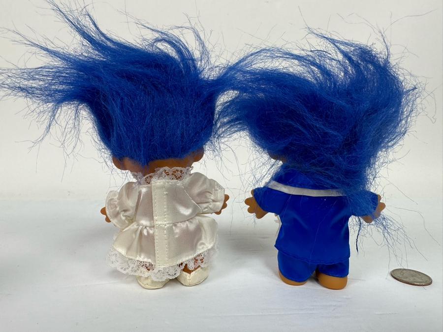 Israelite Troll Dolls With Three New Star Of David Doll Necklaces By Kathy's Kreations And Pair Of Kathy's Kreations Jewish Book Cases [Photo 4]