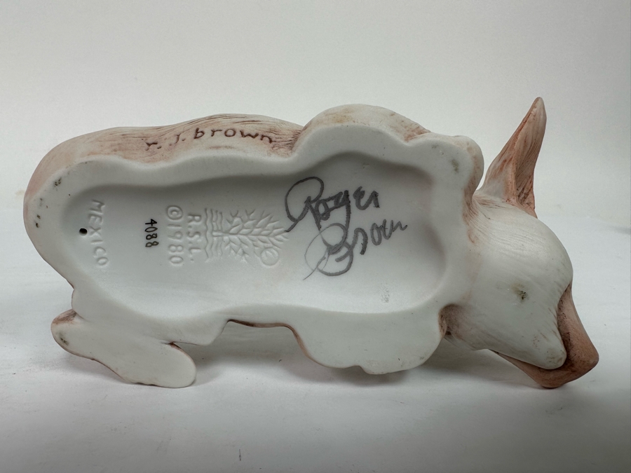 Hand Signed Roger Brown Pig Figurine R.S.L. 1980 5.5L [Photo 9]