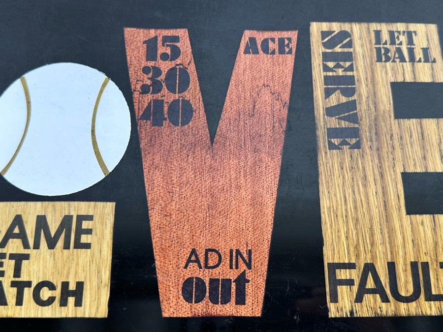 Couroc Of Monterey California Inlaid Tennis Love Tray 18 X 12.5 [Photo 5]