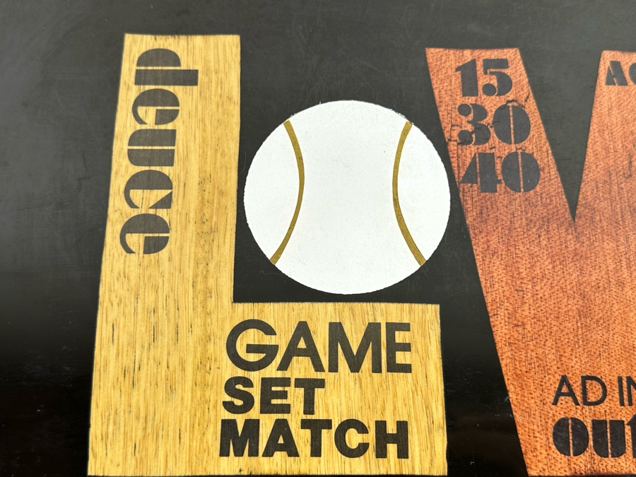 Couroc Of Monterey California Inlaid Tennis Love Tray 18 X 12.5 [Photo 4]