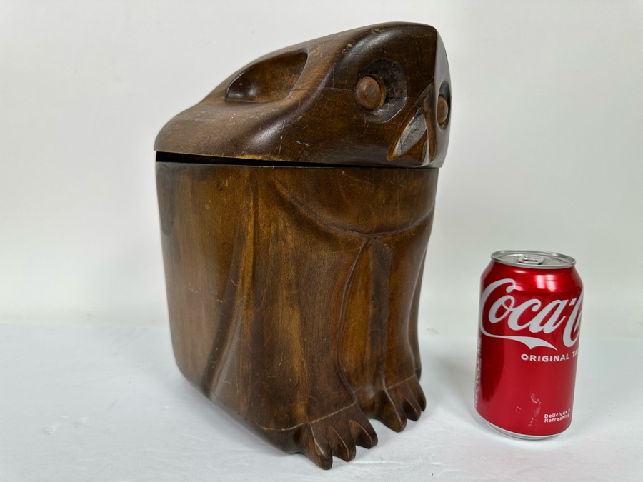 Carved Wooden Owl Box 6.5W X 8D X 10.5H [Photo 5]