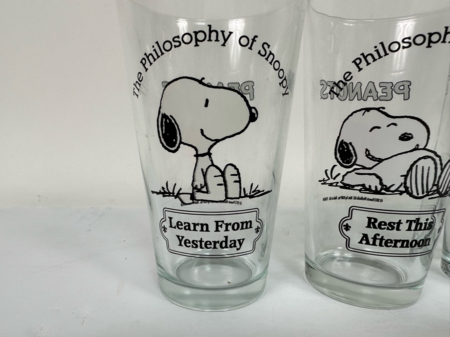 Peanuts Set Of Four Glasses 6H [Photo 3]