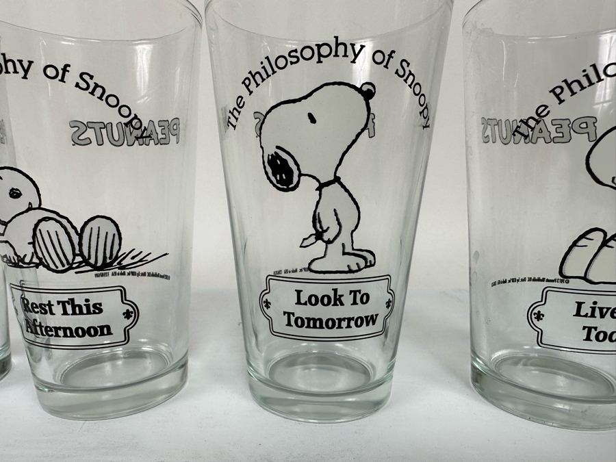 Peanuts Set Of Four Glasses 6H [Photo 5]