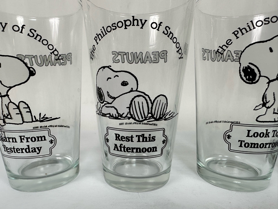 Peanuts Set Of Four Glasses 6H [Photo 4]