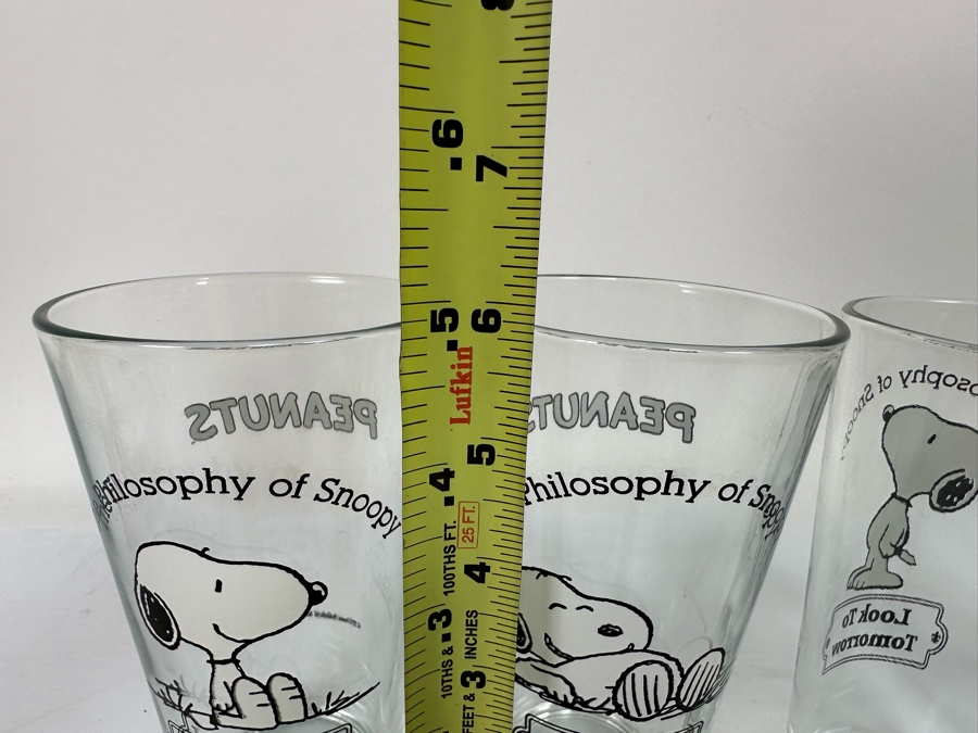 Peanuts Set Of Four Glasses 6H [Photo 9]