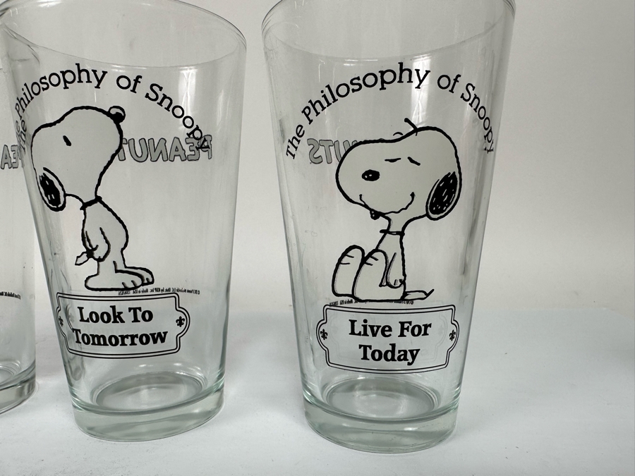 Peanuts Set Of Four Glasses 6H [Photo 6]