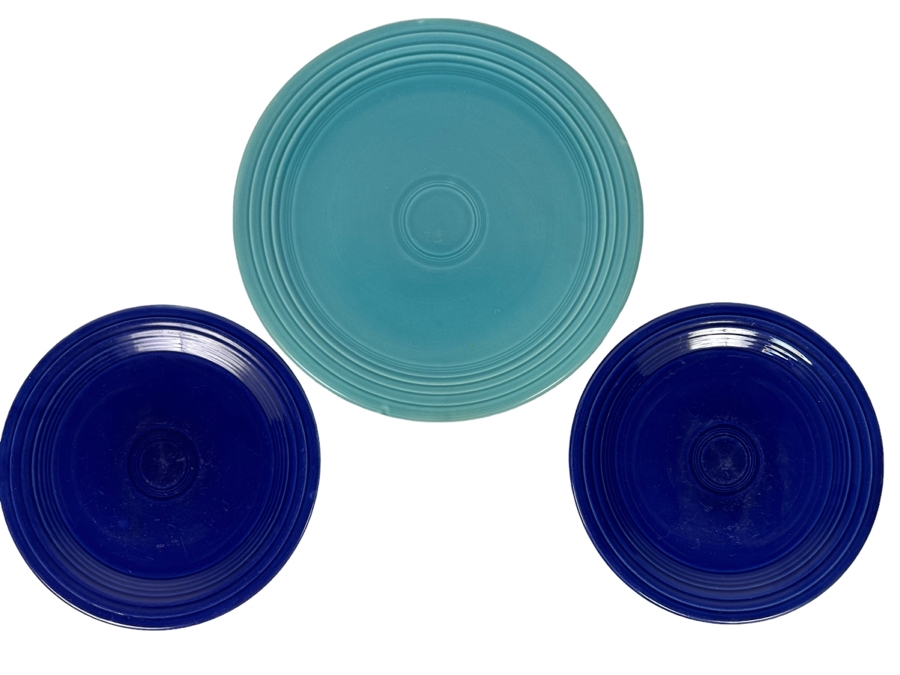 Three Vintage Fiesta Ware Plates 12W And 9.5W [Photo 1]