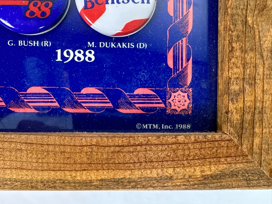 Historic 1896-1988 Presidential Campaign Button Replicas Collection Framed [Photo 15]