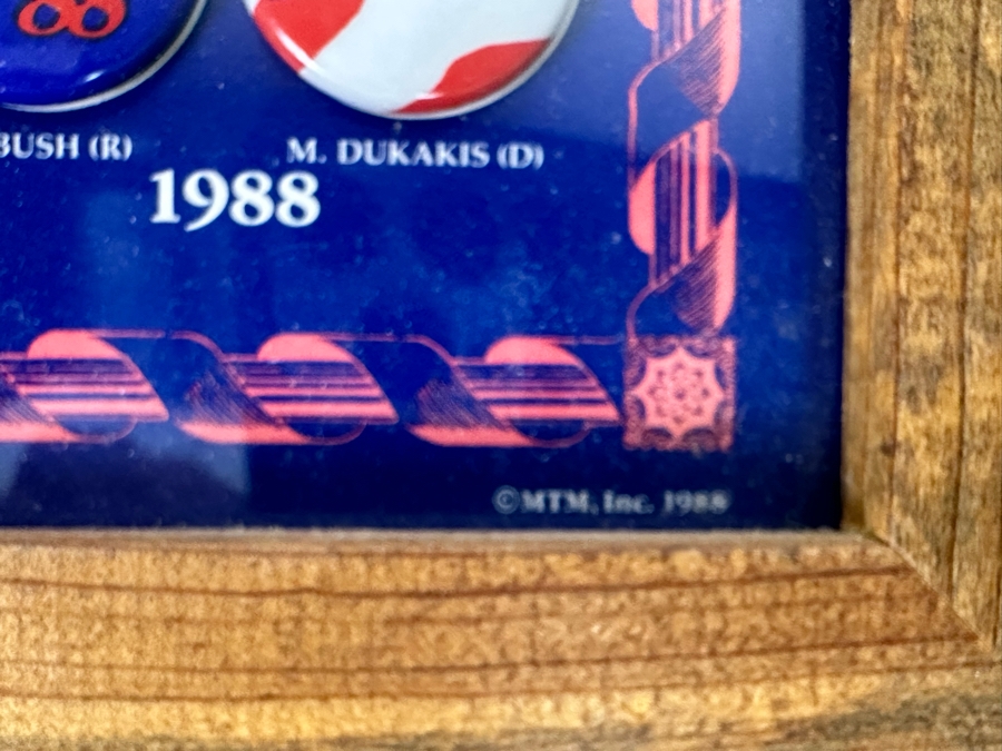 Historic 1896-1988 Presidential Campaign Button Replicas Collection Framed [Photo 14]