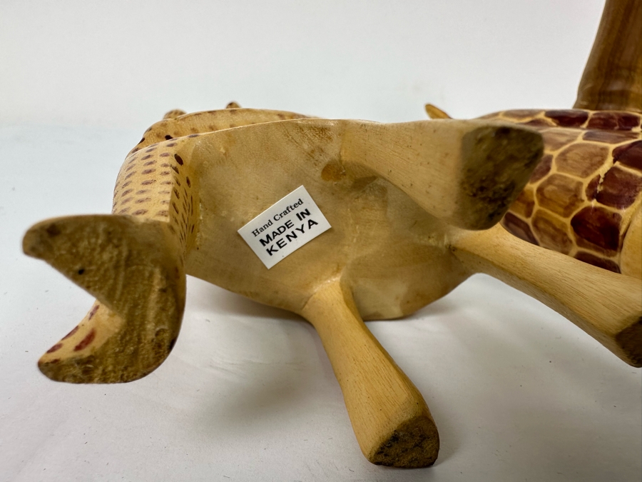 Collection Of Five Hand Carved Animal Figurines Made in Kenya Africa 8H [Photo 7]