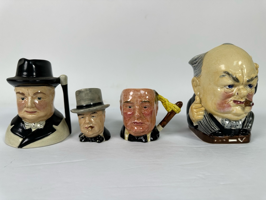 Collection Of Four Vintage Character Mugs Featuring Churchill [Photo 4]