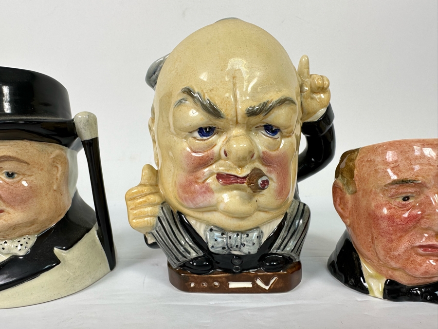 Collection Of Four Vintage Character Mugs Featuring Churchill [Photo 6]