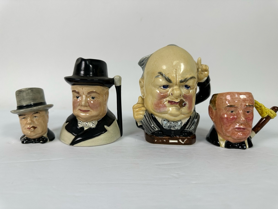 Collection Of Four Vintage Character Mugs Featuring Churchill [Photo 2]