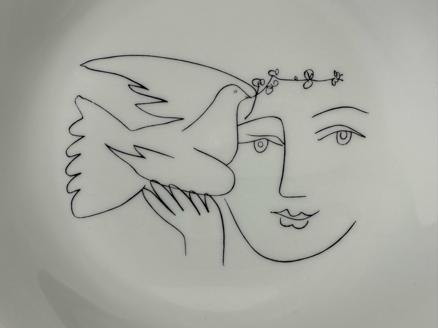 Pablo Picasso (1881-1973) Limoges France Porcelain Plate Facsimile Signed Picasso On Verso 9.5R [Photo 6]