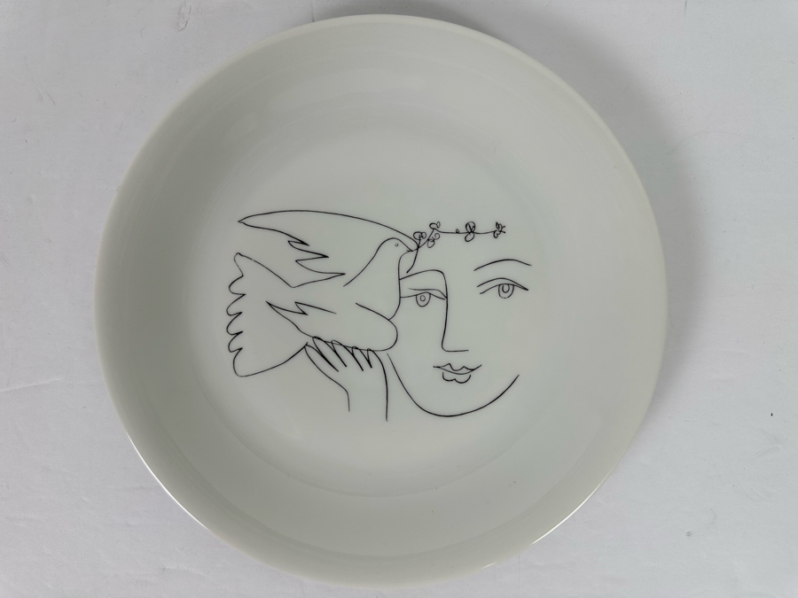 Pablo Picasso (1881-1973) Limoges France Porcelain Plate Facsimile Signed Picasso On Verso 9.5R [Photo 5]