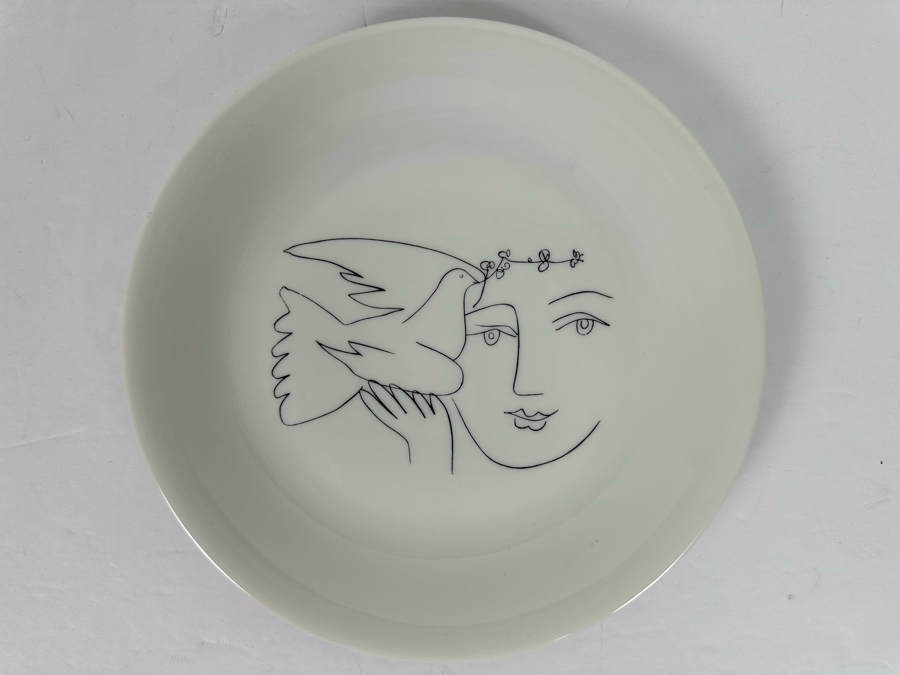 Pablo Picasso (1881-1973) Limoges France Porcelain Plate Facsimile Signed Picasso On Verso 9.5R [Photo 4]