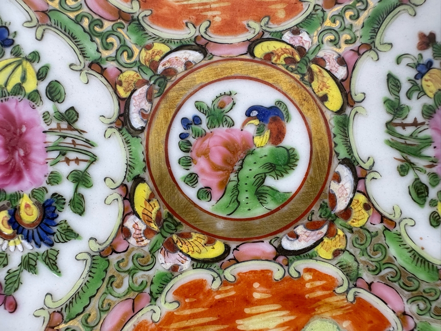 Antique Chinese Hand Painted Famille Rose Plate 8R [Photo 6]