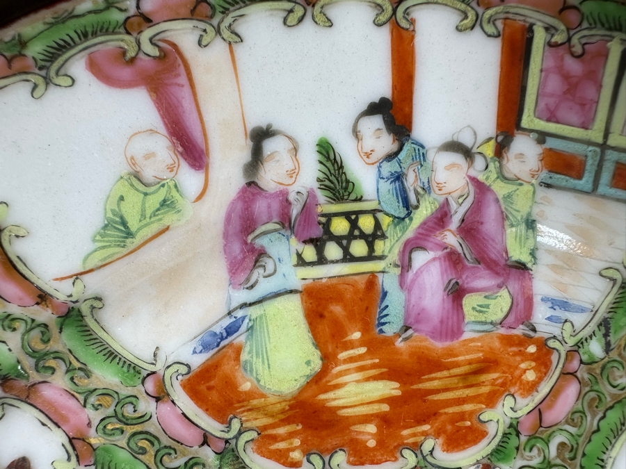 Antique Chinese Hand Painted Famille Rose Plate 8R [Photo 9]