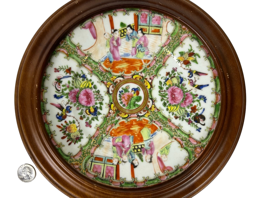 Antique Chinese Hand Painted Famille Rose Plate 8R [Photo 1]