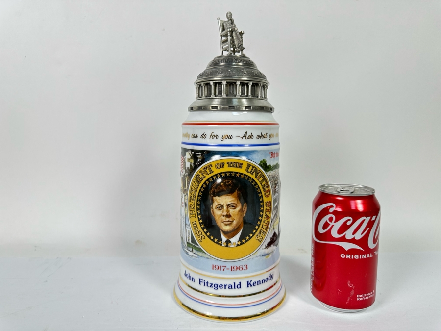 Limited Edition John F. Kennedy Beer Stein Handcrafted In Germany By S.P. Gerz Limited To 12,500 American Heritage Collection 12H [Photo 4]