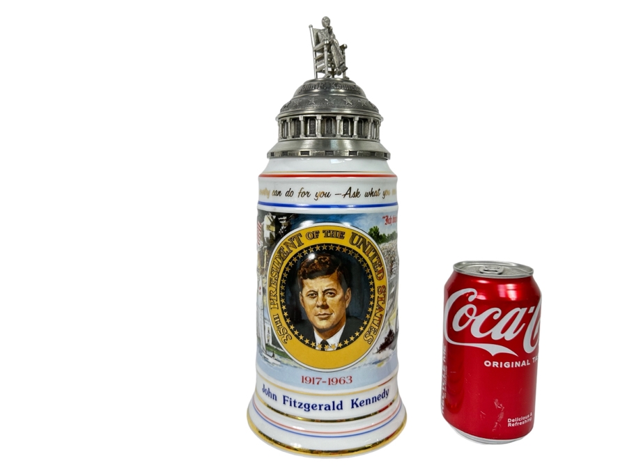 Limited Edition John F. Kennedy Beer Stein Handcrafted In Germany By S.P. Gerz Limited To 12,500 American Heritage Collection 12H [Photo 2]