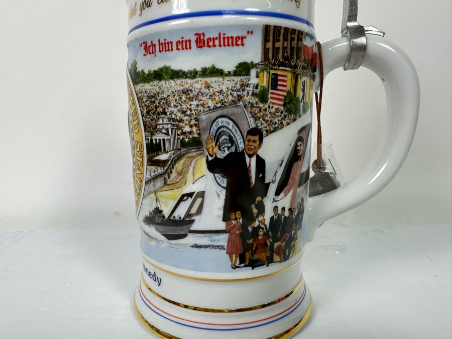 Limited Edition John F. Kennedy Beer Stein Handcrafted In Germany By S.P. Gerz Limited To 12,500 American Heritage Collection 12H [Photo 11]