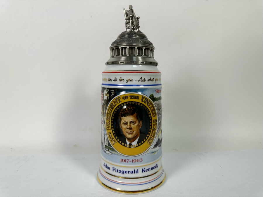 Limited Edition John F. Kennedy Beer Stein Handcrafted In Germany By S.P. Gerz Limited To 12,500 American Heritage Collection 12H [Photo 5]