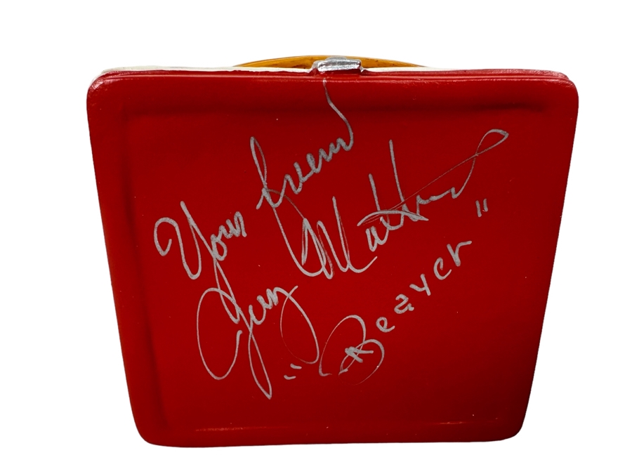 Just Added - Signed Jerry Mathers (Beaver Cleaver) Of Leave It To Beaver TV Sitcom Red Suitcase Figurine By Gartlan USA 3.75W X 1.75D X 3.5H