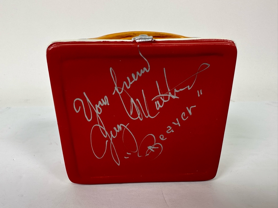 Signed Jerry Mathers (Beaver Cleaver) Of Leave It To Beaver TV Sitcom Red Suitcase Figurine By Gartlan USA 3.75W X 1.75D X 3.5H [Photo 3]