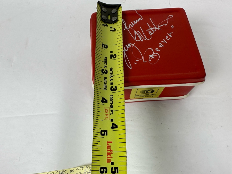 Signed Jerry Mathers (Beaver Cleaver) Of Leave It To Beaver TV Sitcom Red Suitcase Figurine By Gartlan USA 3.75W X 1.75D X 3.5H [Photo 14]