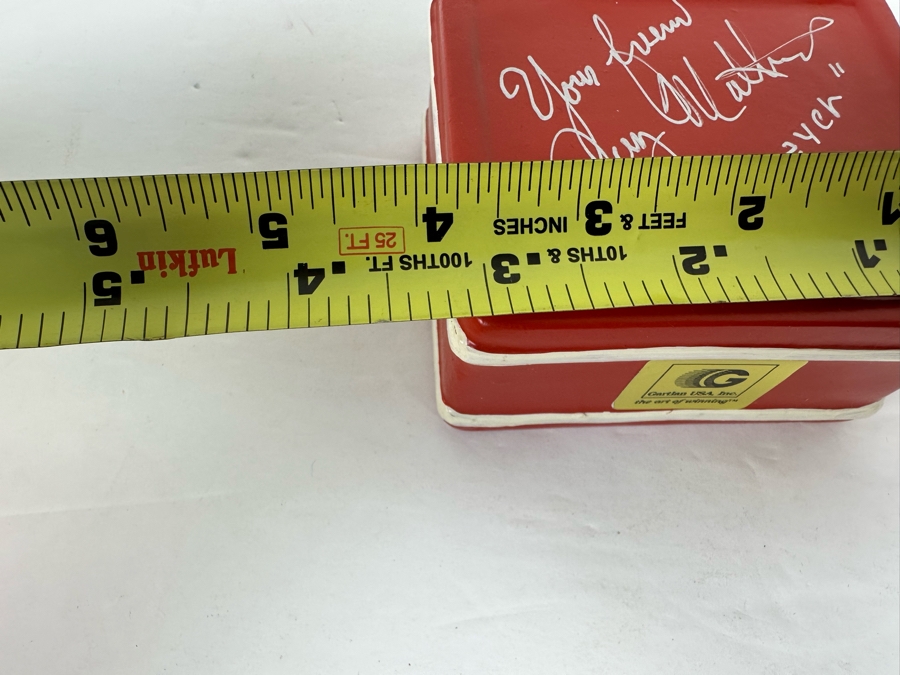 Signed Jerry Mathers (Beaver Cleaver) Of Leave It To Beaver TV Sitcom Red Suitcase Figurine By Gartlan USA 3.75W X 1.75D X 3.5H [Photo 11]