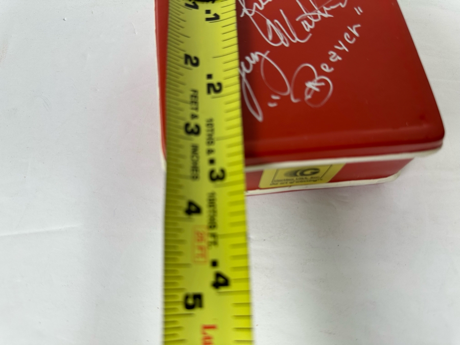 Signed Jerry Mathers (Beaver Cleaver) Of Leave It To Beaver TV Sitcom Red Suitcase Figurine By Gartlan USA 3.75W X 1.75D X 3.5H [Photo 13]