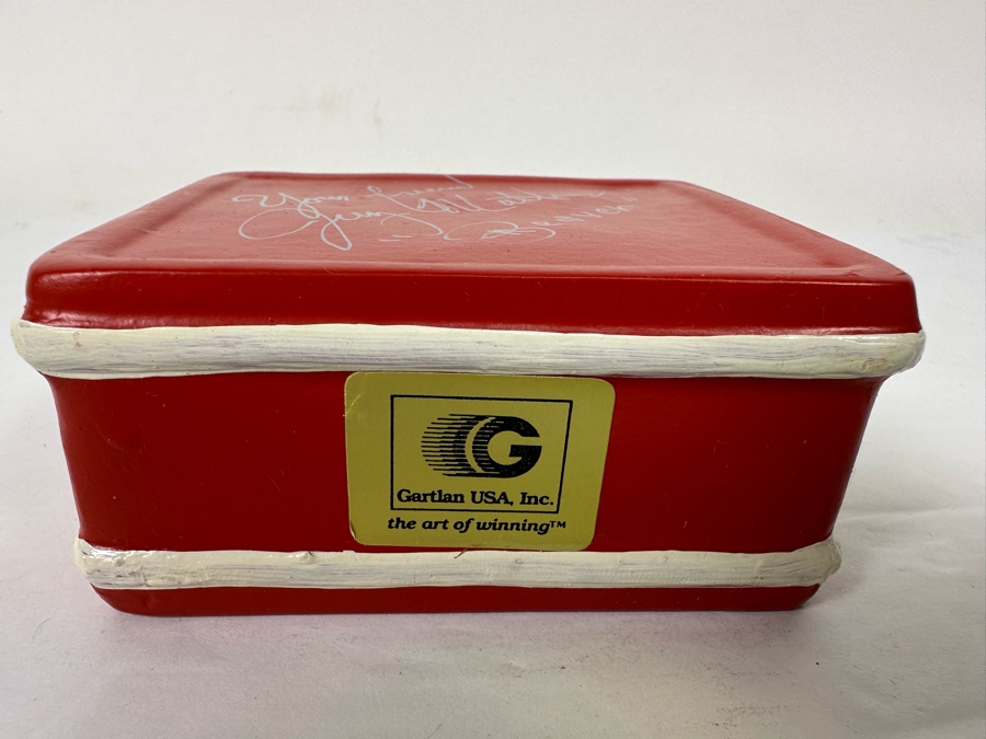 Signed Jerry Mathers (Beaver Cleaver) Of Leave It To Beaver TV Sitcom Red Suitcase Figurine By Gartlan USA 3.75W X 1.75D X 3.5H [Photo 8]